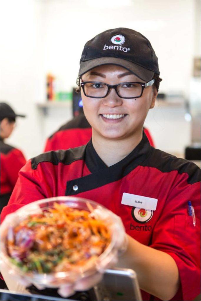 Sushi Chef Elaine Presenting a Poké Bowl